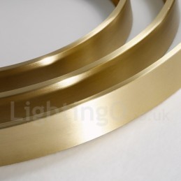 Lámpara de techo empotrada de estilo nórdico moderno, contemporáneo, ultrafina y redonda, regulable, de latón, con pantalla acrílica. También se puede usar como luz de pared.
