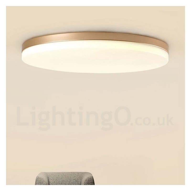 Lámpara de techo empotrada de estilo nórdico contemporáneo, moderna, regulable y redonda, ultrafina, con pantalla acrílica. También se puede usar como aplique de pared.