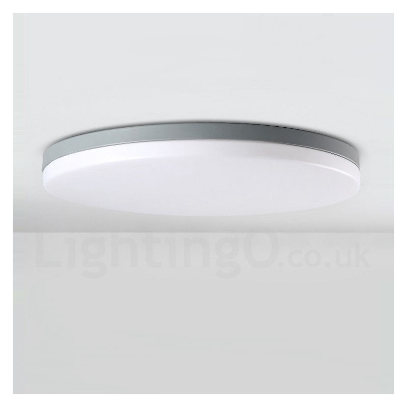 Lámpara de techo empotrada de estilo nórdico contemporáneo, moderna, regulable y redonda, ultrafina, con pantalla acrílica. También se puede usar como aplique de pared.