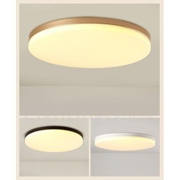 Lámpara de techo empotrada de estilo nórdico contemporáneo, moderna, regulable y redonda, ultrafina, con pantalla acrílica. También se puede usar como aplique de pared.
