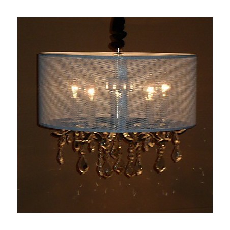 Lámpara colgante contemporánea de cristal con 5 luces y pantalla semitransparente Lámpara colgante contemporánea de cristal con 5 luces y pantalla semitransparente