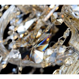 Lámpara de araña moderna de cristal K9 color coñac retro