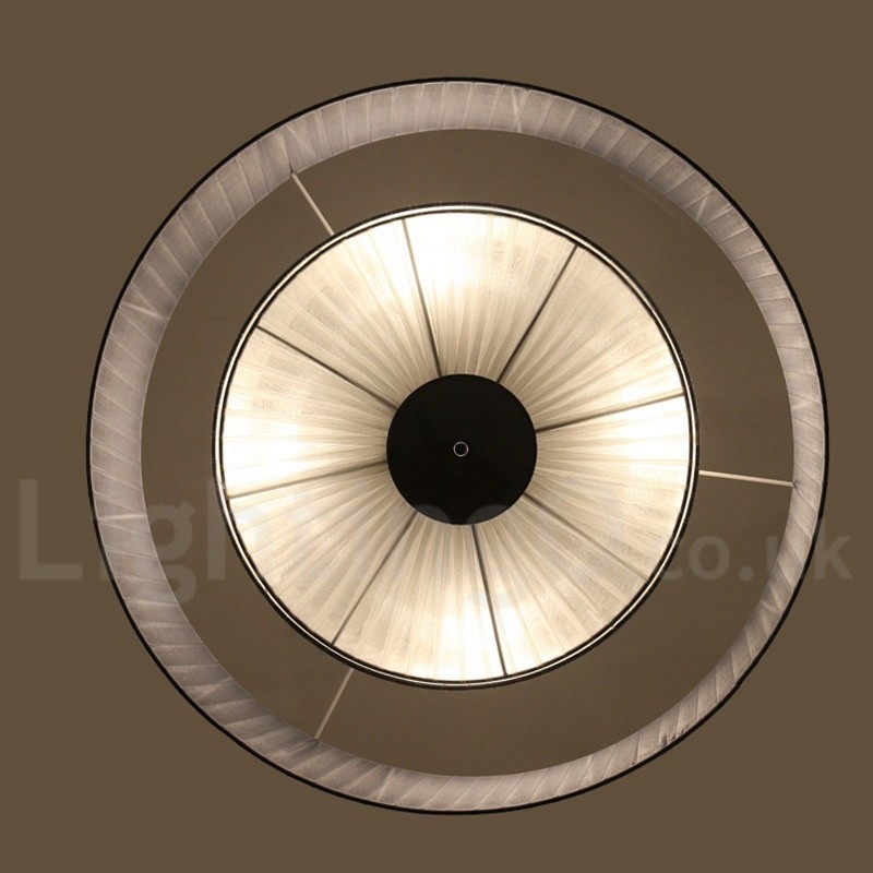 Lámpara colgante moderna Drum de 4 luces con pantalla de tela