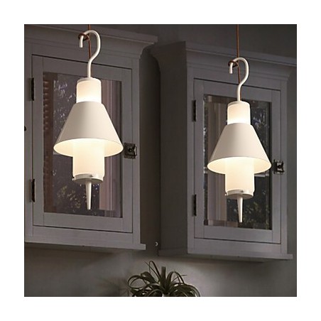Lámpara colgante de metal moderna y contemporánea de 2 luces estilo mini Lámpara colgante de metal moderna y contemporánea de 2 luces estilo mini