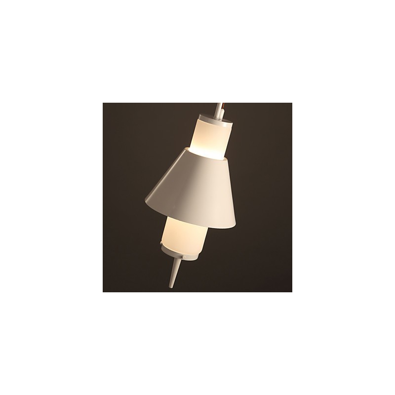 Lámpara colgante de metal moderna y contemporánea de 2 luces estilo mini