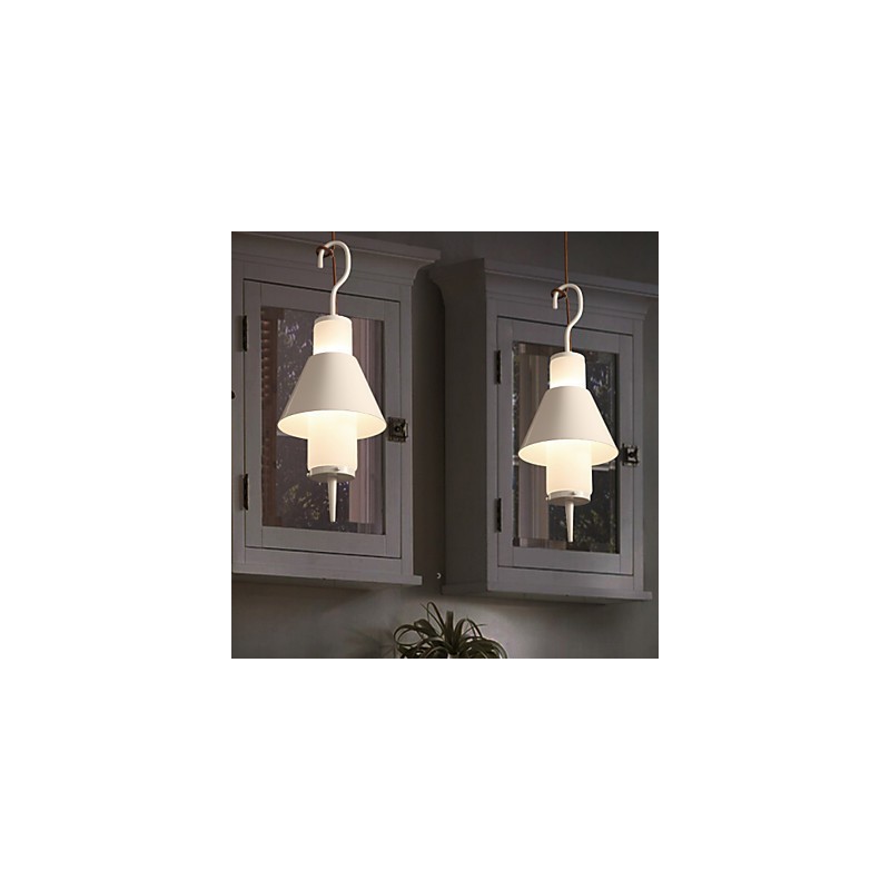 Lámpara colgante de metal moderna y contemporánea de 2 luces estilo mini