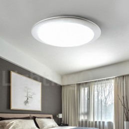 Lámpara de techo empotrada de estilo nórdico contemporáneo, moderna, regulable, superfina y de 4 cm de grosor, con pantalla acrílica y control remoto. También se puede usar como luz de pared.
