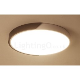 Lámpara de techo empotrada redonda ultrafina de madera color nogal retro, regulable y con pantalla acrílica. También se puede usar como aplique de pared.