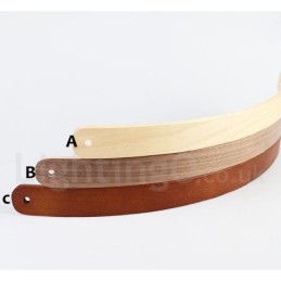 Lámpara colgante moderna contemporánea con forma de anillo en varios colores de madera y pantalla acrílica