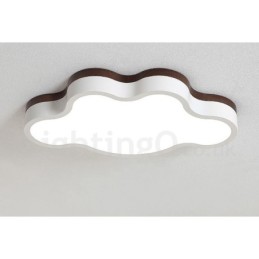 Lámpara de techo infantil empotrada de madera y acero retro