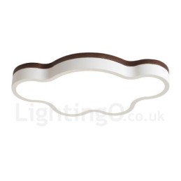 Lámpara de techo infantil empotrada de madera y acero retro