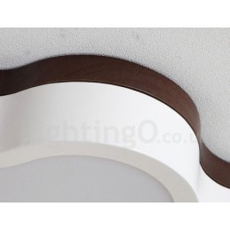 Lámpara de techo infantil empotrada de madera y acero retro