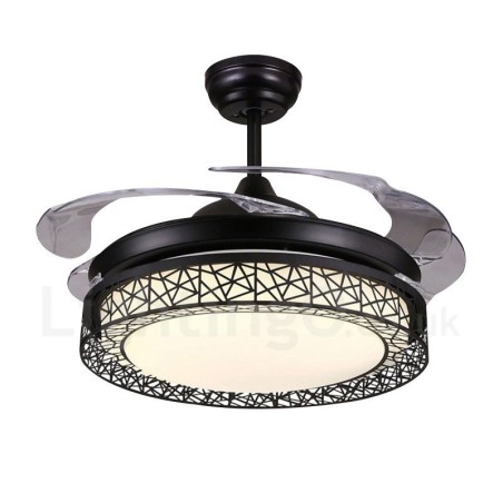 Ventilador de techo hueco, moderno y contemporáneo, con control remoto, pantalla acrílica, motor silencioso de cobre puro, 108 cm (42") x 91 cm (36") Ventilador de techo hueco, moderno y contemporáneo, con control remoto, pantalla acrílica, motor silencioso de cobre puro, 108 cm (42") x 91 cm (36")