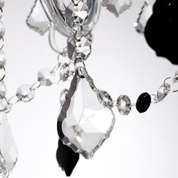 Lámpara de araña de lujo de 6 luces con velas