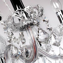 Lámpara de araña de lujo de 6 luces con velas