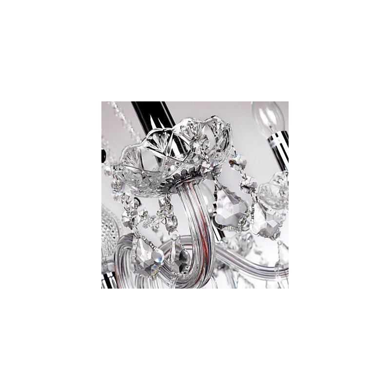 Lámpara de araña de lujo de 6 luces con velas