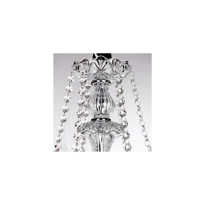 Lámpara de araña de lujo de 6 luces con velas