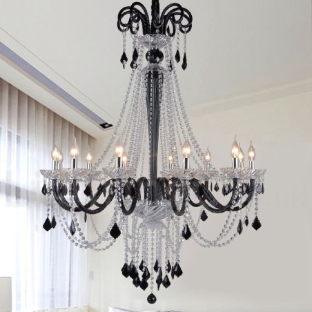 Candelabro de cristal negro Candelabro de cristal negro