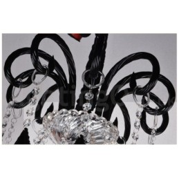Candelabro de cristal negro