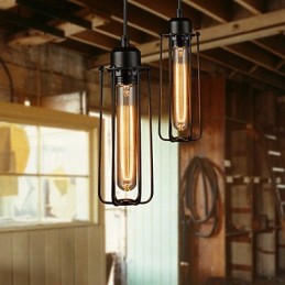 Lámpara colgante estilo mini rústico estilo cabaña retro de metal con 3 luces