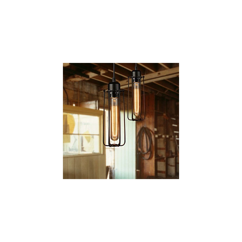 Lámpara colgante estilo mini rústico estilo cabaña retro de metal con 3 luces