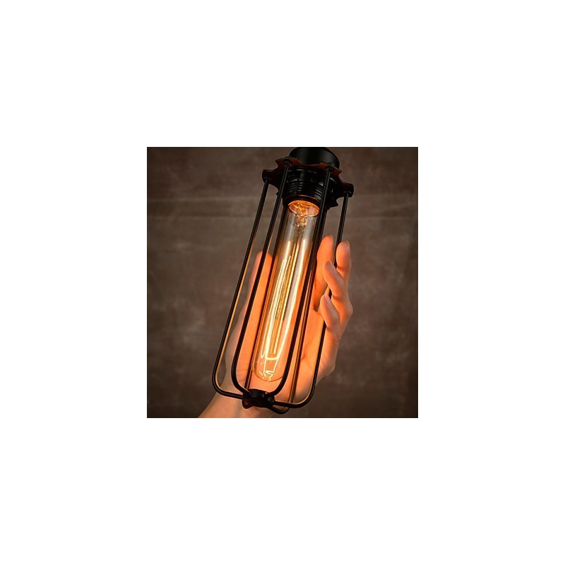 Lámpara colgante estilo mini rústico estilo cabaña retro de metal con 3 luces