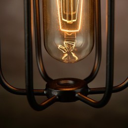 Lámpara colgante estilo mini rústico estilo cabaña retro de metal con 3 luces