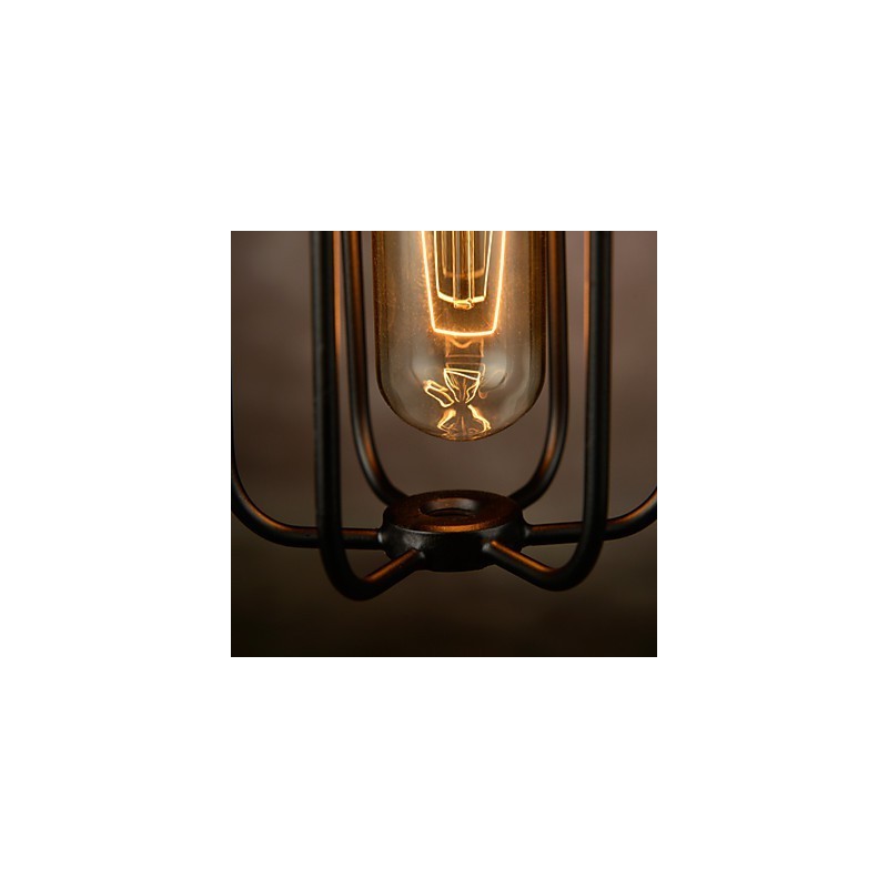 Lámpara colgante estilo mini rústico estilo cabaña retro de metal con 3 luces