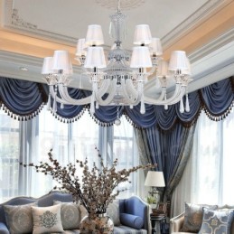 Candelabro de cristal transparente