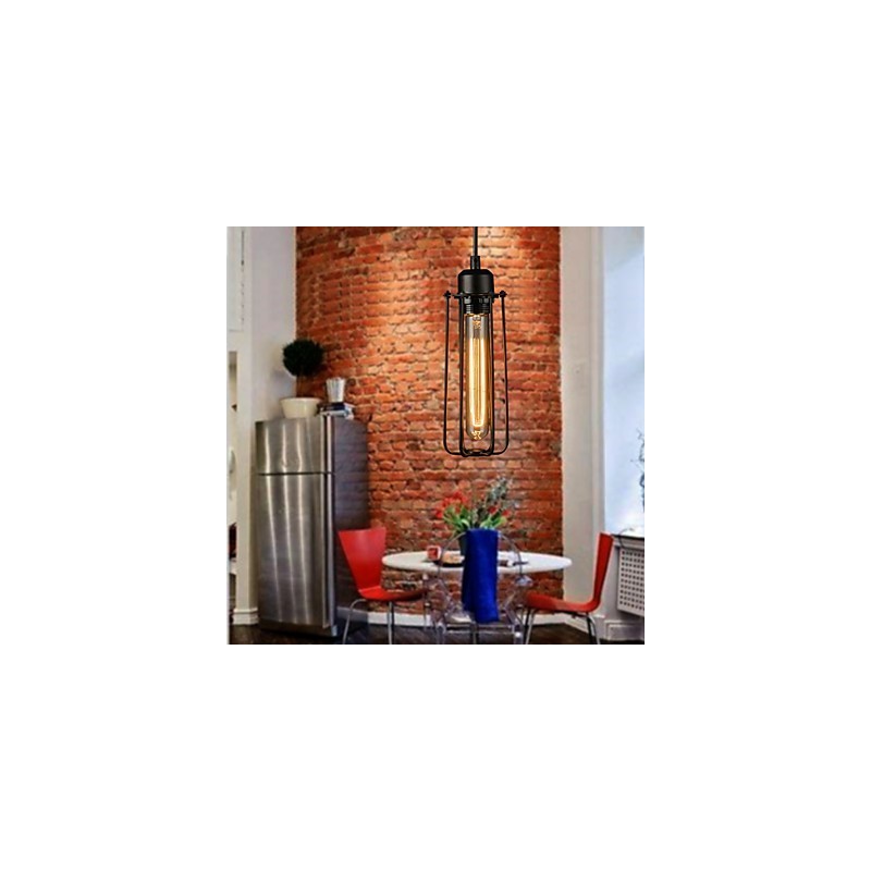 Lámpara colgante estilo mini rústico estilo cabaña retro de metal con 3 luces