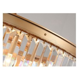 Lámpara de techo empotrada de cristal K9 redonda de lujo posmoderna para sala de exposiciones