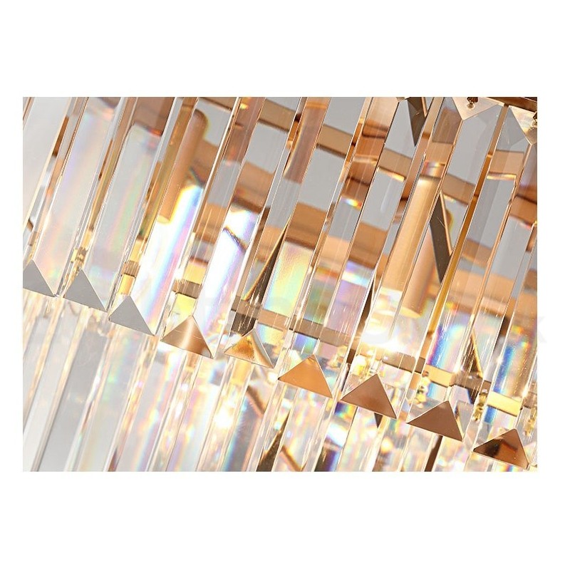 Lámpara de techo empotrada de cristal K9 redonda de lujo posmoderna para sala de exposiciones