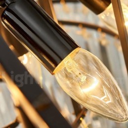 Este año, sala de exposiciones de lujo posmoderna de araña colgante de cristal K9 redonda dorada