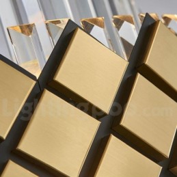 Lámpara colgante de lujo moderna de cristal K9 redondo dorado y negro para sala de exposiciones