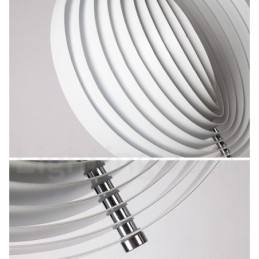 Lámpara colgante DIY posmoderna giratoria de globo blanco