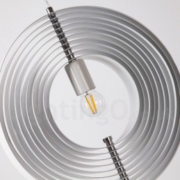 Lámpara colgante DIY posmoderna giratoria de globo blanco