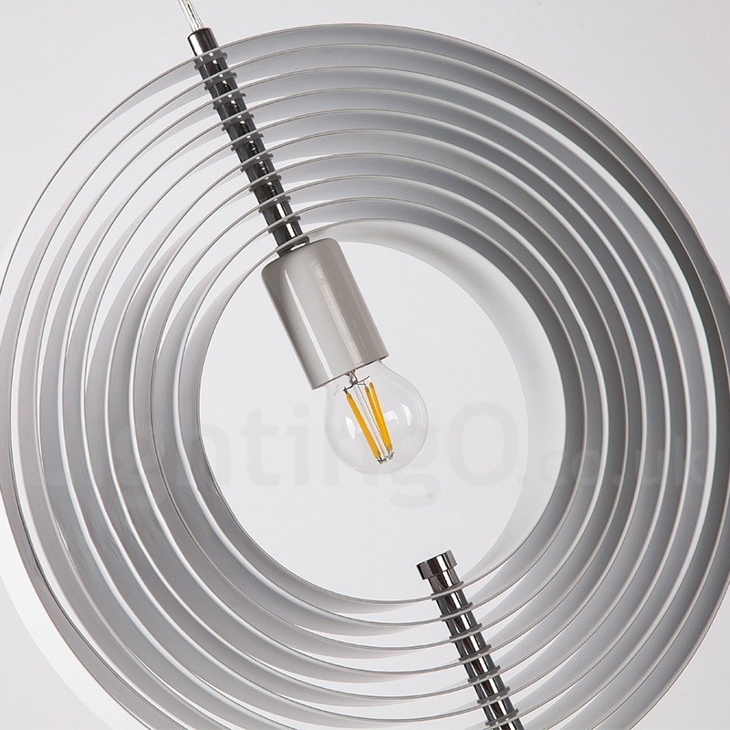 Lámpara colgante DIY posmoderna giratoria de globo blanco