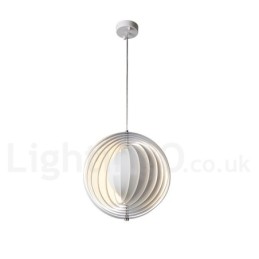 Lámpara colgante DIY posmoderna giratoria de globo blanco