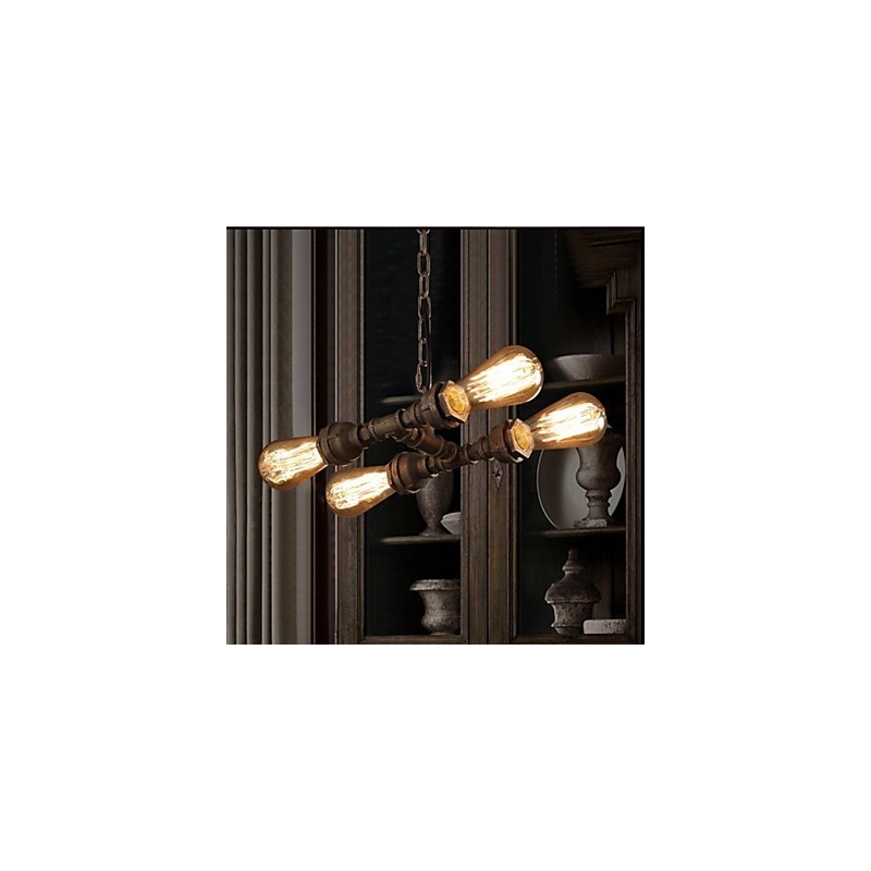 Pipa de agua industrial americana de 4 luces estilo retro viento
