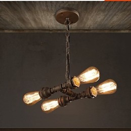 Pipa de agua industrial americana de 4 luces estilo retro viento