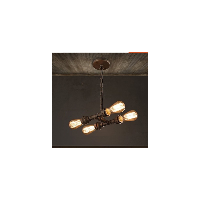Pipa de agua industrial americana de 4 luces estilo retro viento