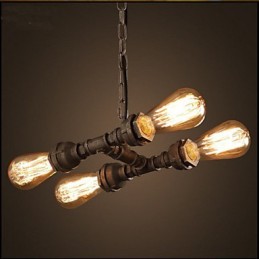 Pipa de agua industrial americana de 4 luces estilo retro viento