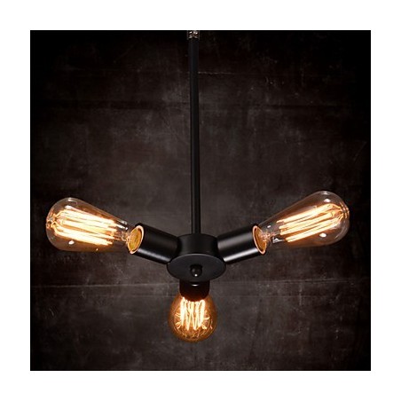 Lámpara colgante de 3 luces estilo rústico de hierro forjado Lámpara colgante de 3 luces estilo rústico de hierro forjado