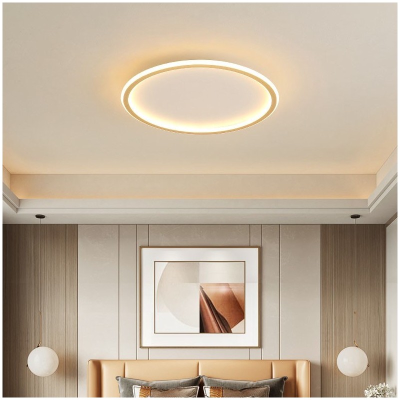 Lámparas de techo empotradas de estilo nórdico contemporáneo, ultrafinas y regulables, con control remoto. También se pueden usar como aplique de pared.
