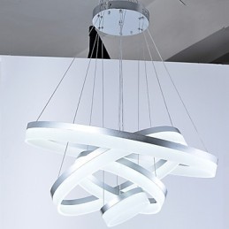 Lámpara colgante de anillo de araña de acrílico, accesorios de iluminación con