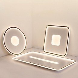 Lámparas de techo empotradas de estilo nórdico contemporáneo, ultrafinas y regulables, con control remoto. También se pueden usar como aplique de pared.