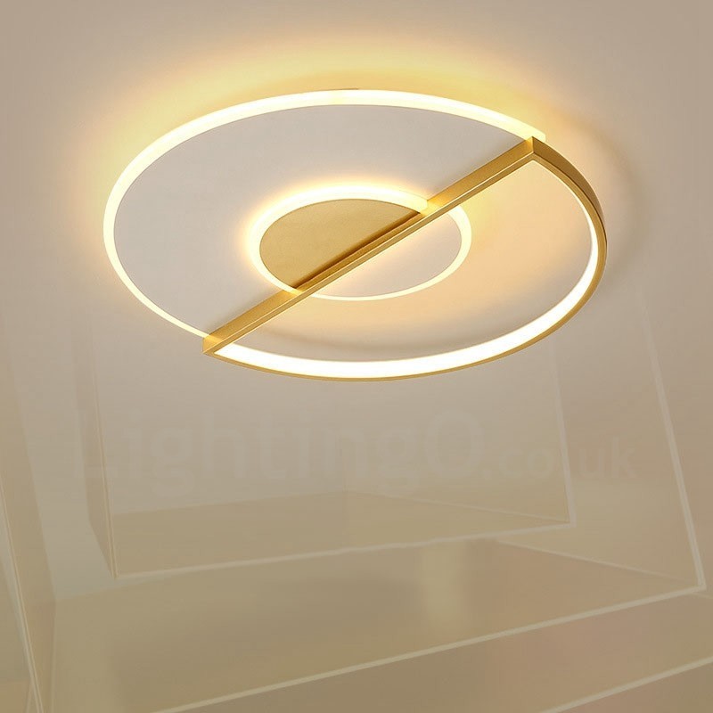 Lámparas de techo empotradas de estilo nórdico contemporáneo, modernas y ultrafinas, doradas, con control remoto. También se pueden usar como apliques de pared.