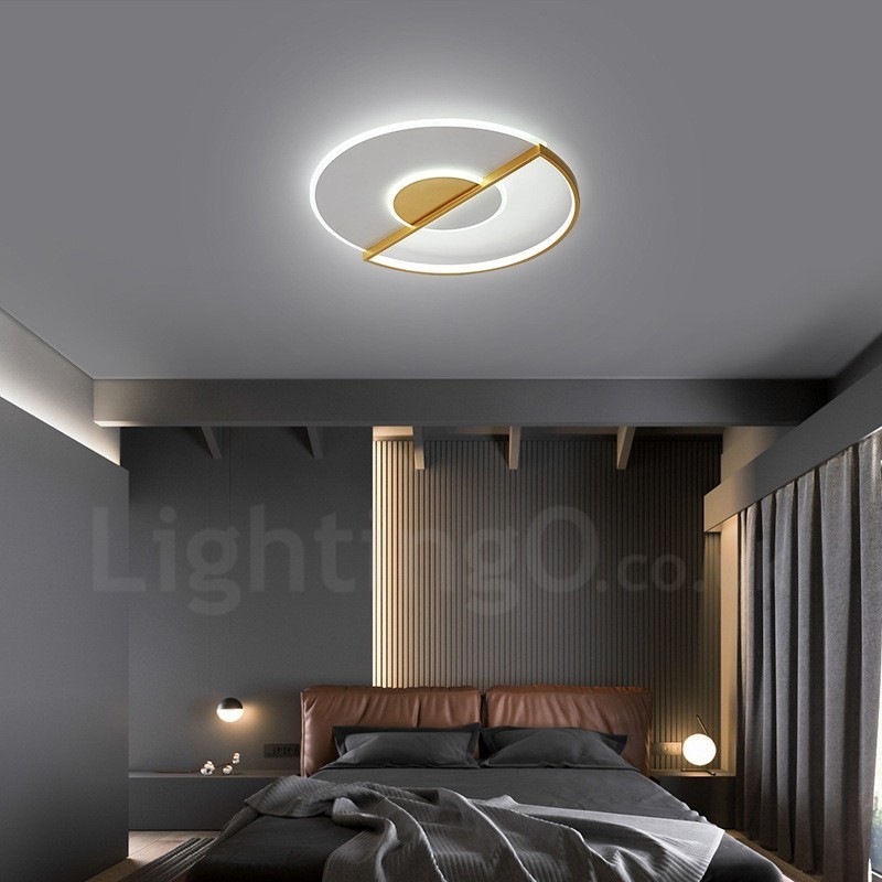 Lámparas de techo empotradas de estilo nórdico contemporáneo, modernas y ultrafinas, doradas, con control remoto. También se pueden usar como apliques de pared.