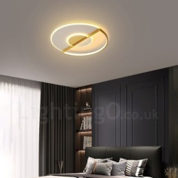 Lámparas de techo empotradas de estilo nórdico contemporáneo, modernas y ultrafinas, doradas, con control remoto. También se pueden usar como apliques de pared.