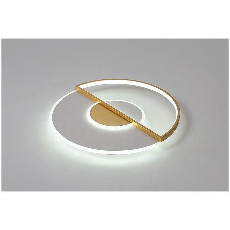 Lámparas de techo empotradas de estilo nórdico contemporáneo, modernas y ultrafinas, doradas, con control remoto. También se pueden usar como apliques de pared.